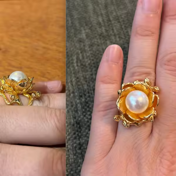 Finished piece for Pearl statement ring