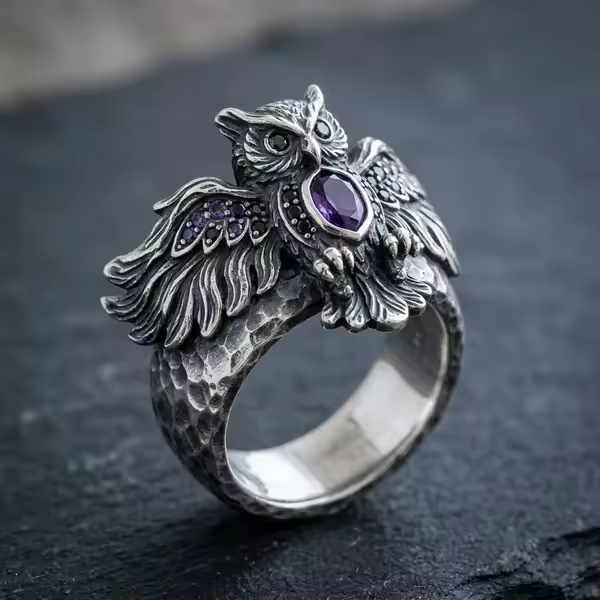 Design concept for Owl ring