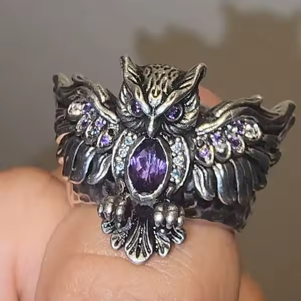 Finished piece for Owl ring